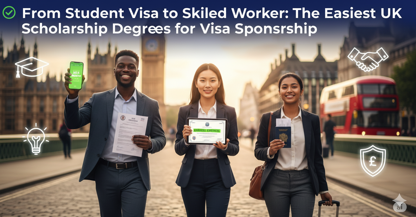 From Student Visa to Skilled Worker - The Easiest UK Scholarship Degrees for Visa Sponsorship